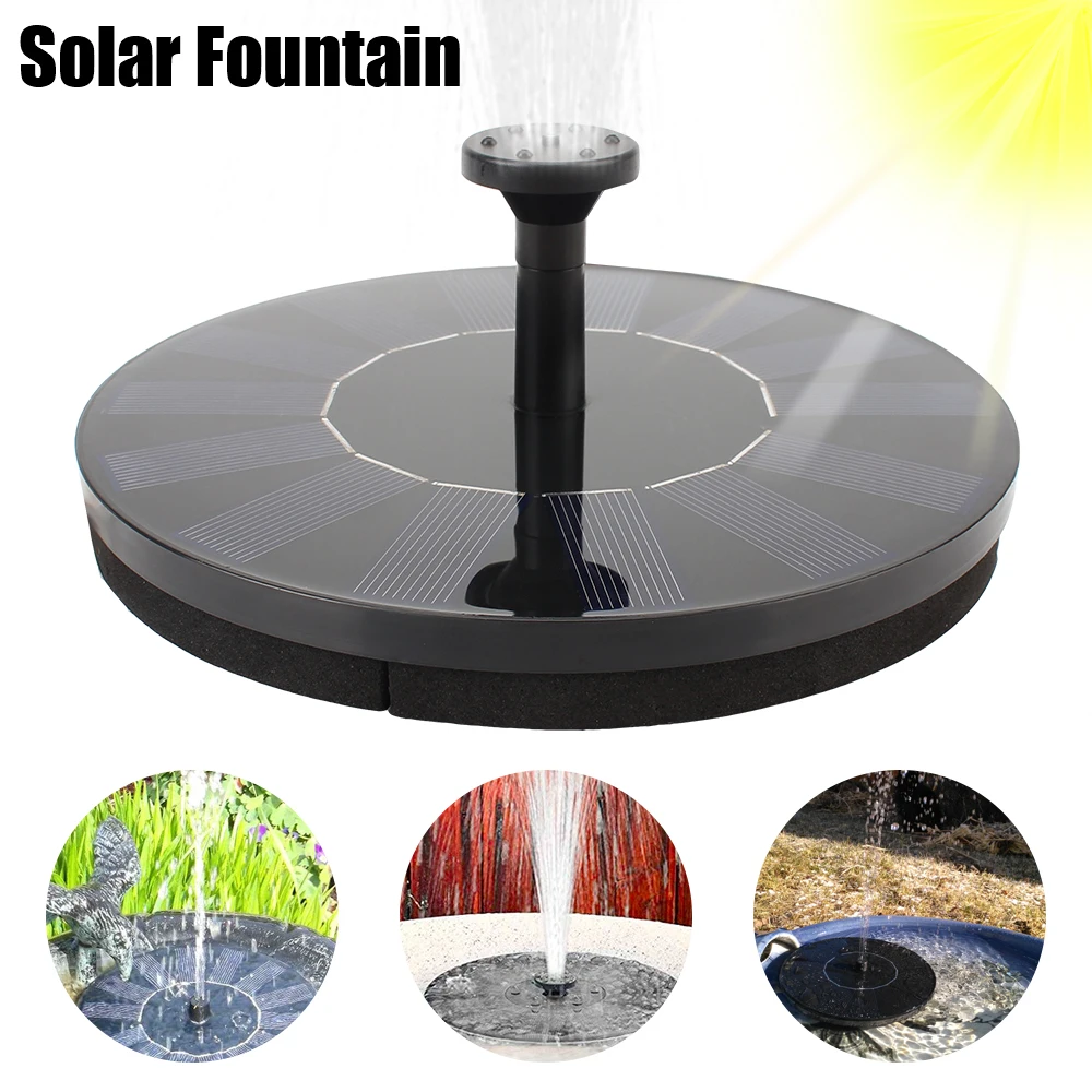 

Home Garden Solar Fountain Bird Bath Garden Decoration Powered Garden Fountains Waterfall Fountain Pump Floating Pond Patio