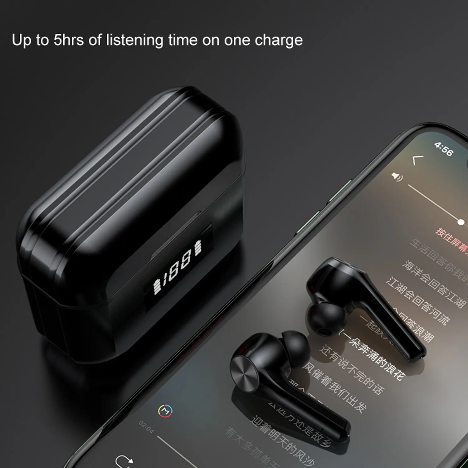 

Noise Cancelling Wireless Earbuds Bluetooth 5.0 Headphones with Charging Case Mini Ultra Lightweight in-ear design gel-flexible