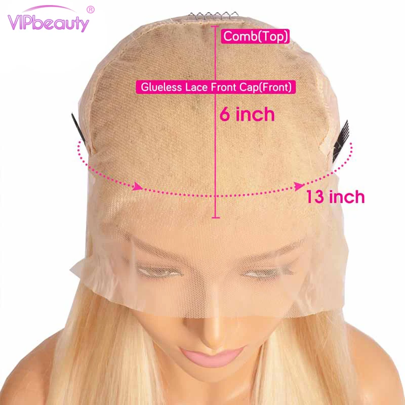613 Мёд блондинка Синтетические волосы на кружеве прямые парики из натуральных