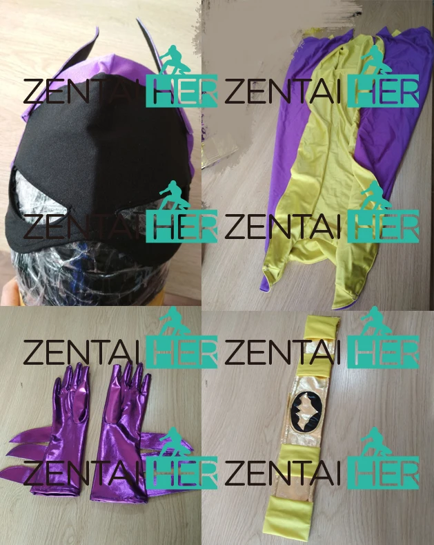 Новинка сексуальный женский фиолетовый костюм для косплея бэтгерн блестящий