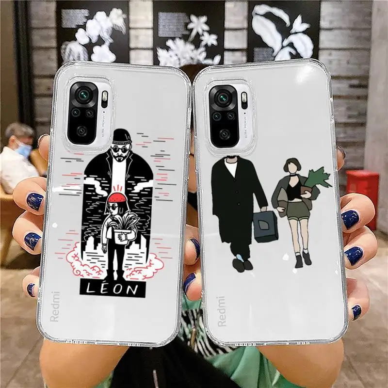 

Leon the Professional Phone Case For Xiaomi 11 Redmi Note 10 9 8 7 pro lite T A S 10T 9A 9S 8T Pro 4G Transparent Coque Funda