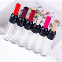 5 7ml empty wine shaped lip gloss tube lipstick tubes silvergold redpink reffilable bottle cosmetic packaging container