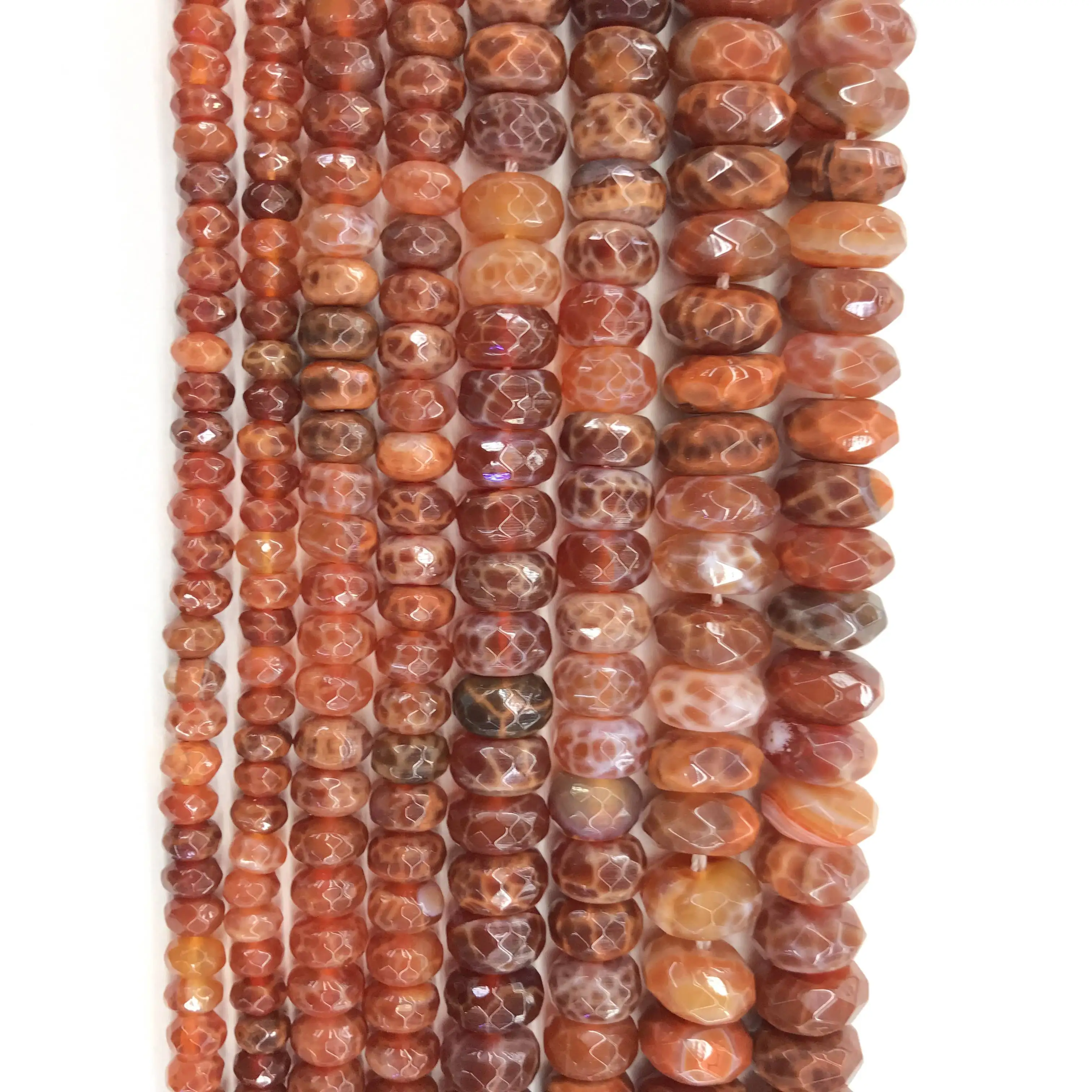 Заводская цена натуральный камень оранжевый Ботсвана Агат Граненые Круглые