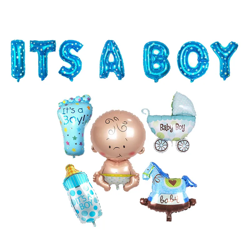 Its A Boy Set Пол раскрывает детский душ украшения шар установить его девочка его мальчик украшения Дети партии о ребенок для ребенка душ шары - Цвет: Its A Boy Set