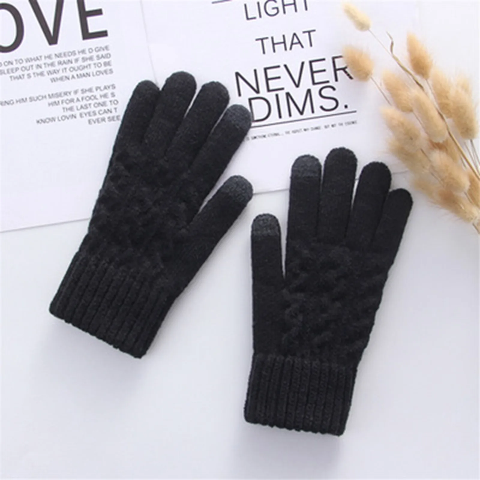 

Touchscreen Men's Gloves Winter Women Multi-function Riding Screen Cute Winter Thermal Gloves Soft Warm Mitten Handschoenen
