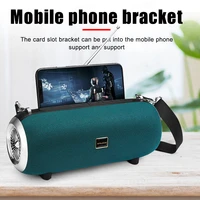 wireless bluetooth speaker with cell phone stand hd surround sound for iosandroid smartphone suitable for indoors outdoors