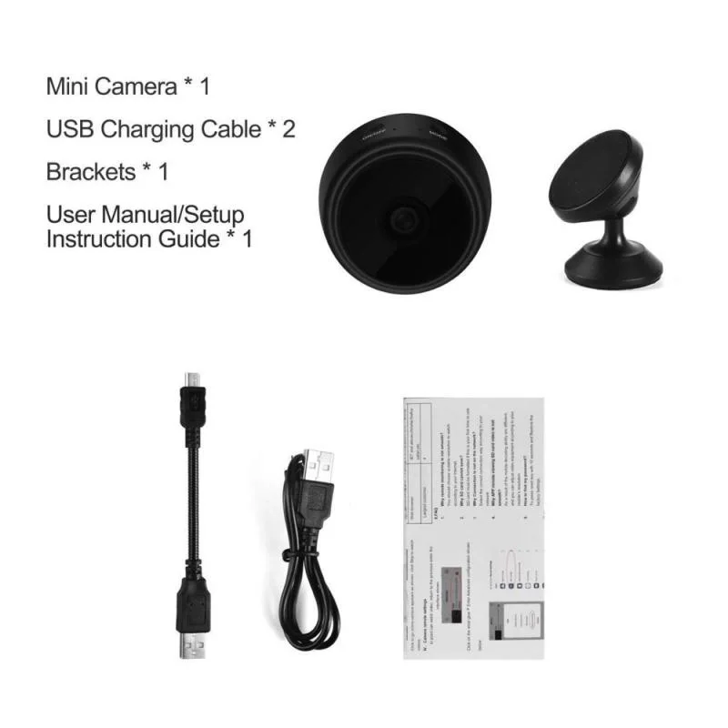 

Laest WiFi HD 1080P A9 Mini Camera Wireless WiFi IP Network Monitor Security Cam Home Security P2P Mini Camcorders 2021