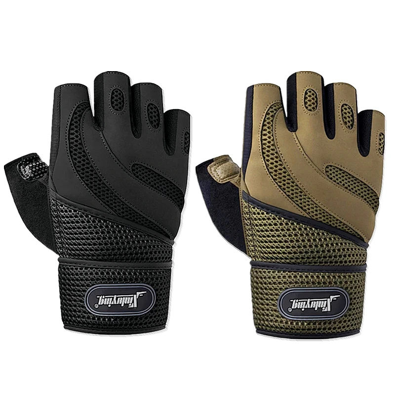 Фитнес перчатки для тяжелой атлетики Нескользящие гантели гимнастические