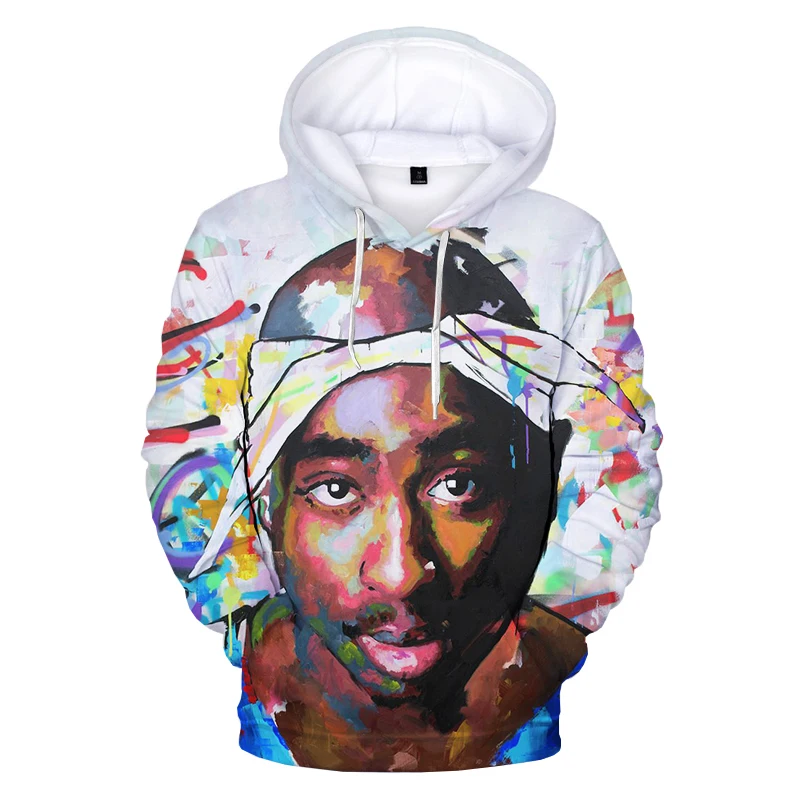 

2021 New Hip Hop 2pac 3d Printed Hoodie Men/women Autumn Winter Pullovers Rapper Tupac Sweatshirt Long Sleeve Oversize Hoodies