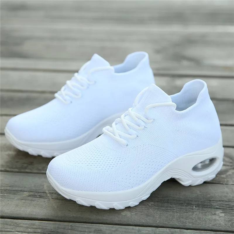 

Wholesale news high heel casual sock shoes thick heel sports casual shoes women loafers