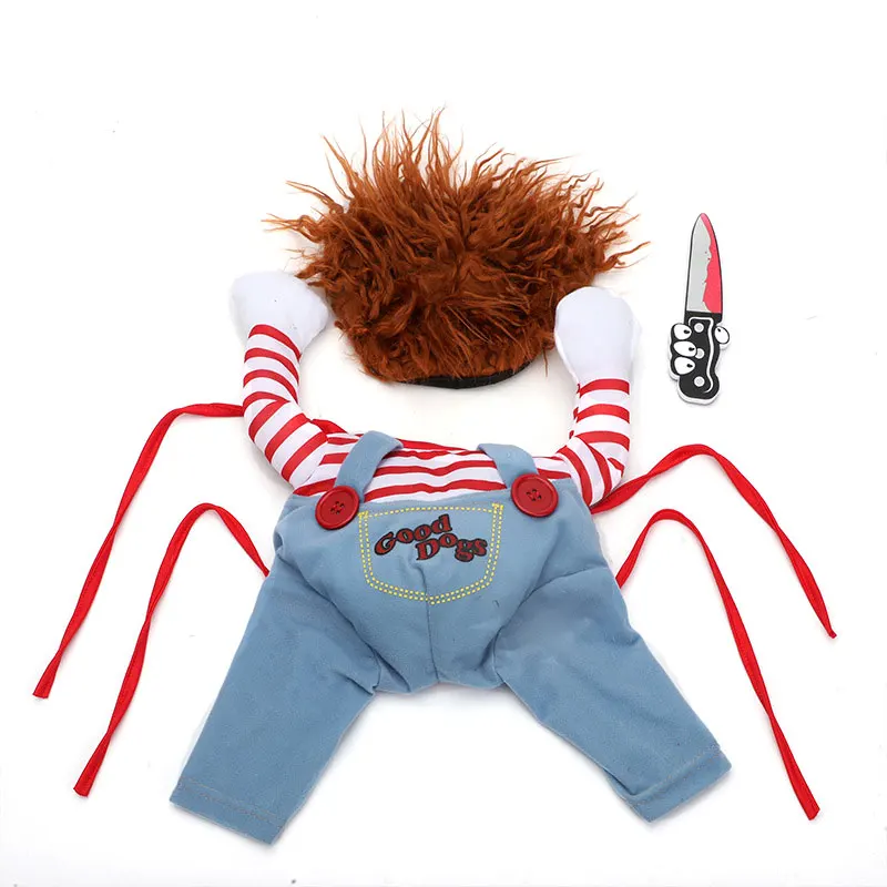 

Funny Pet Dog Costume Doll Cosplay Clothes For Dogs Party Halloween Xmas Clothing Bulldog Outfit HG99