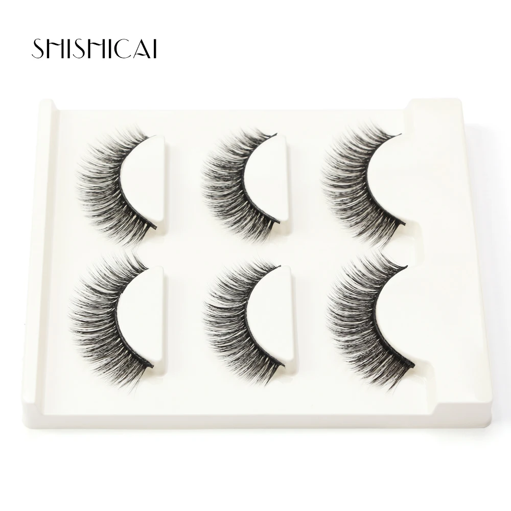 3 пар/компл. мульти-стиль натуральные длинные накладные ресницы 3D Ручная работа