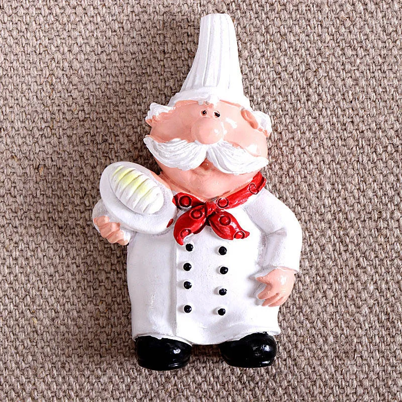 Cartoon character chef refrigerator magnetic sticker 3d fridge magnets lovely household decoration collection gifts | Дом и сад