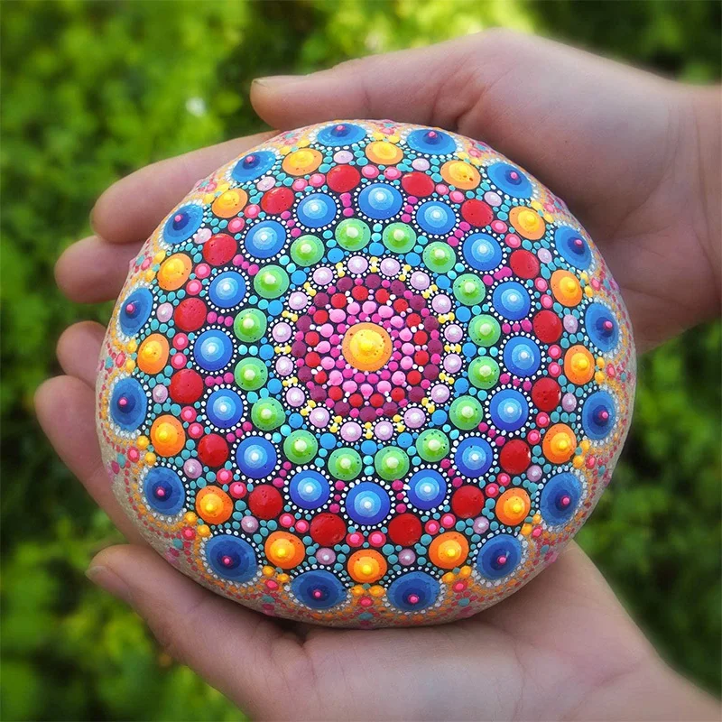 

Set of 58, Dotting Tools for Painting Mandalas Set Include Mandala Stencil Ball Stylus Brush Paint Tray