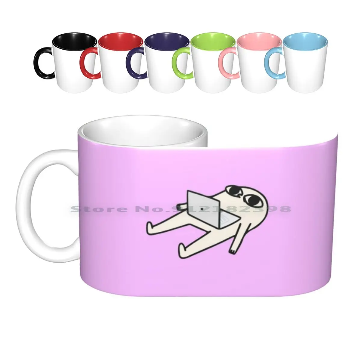 

Кетнипз 2020, керамические кружки для настроения, кофейные чашки, Кружка для молока и чая, симпатичное настроение, графический, совместимый с ноутбуком 2020, розовый, забавный, с мультяшным рисунком аниме