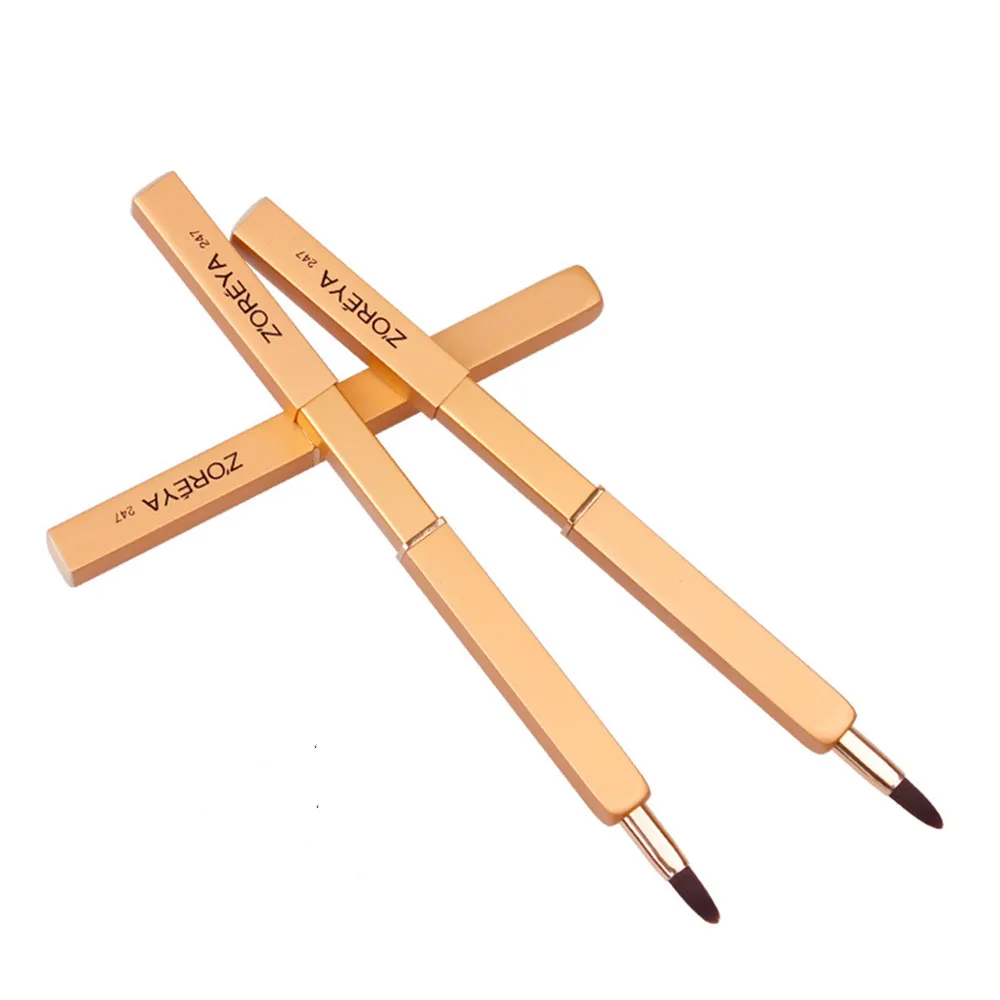 Профессиональные портативные макияжные кисти для помады выдвижные губ