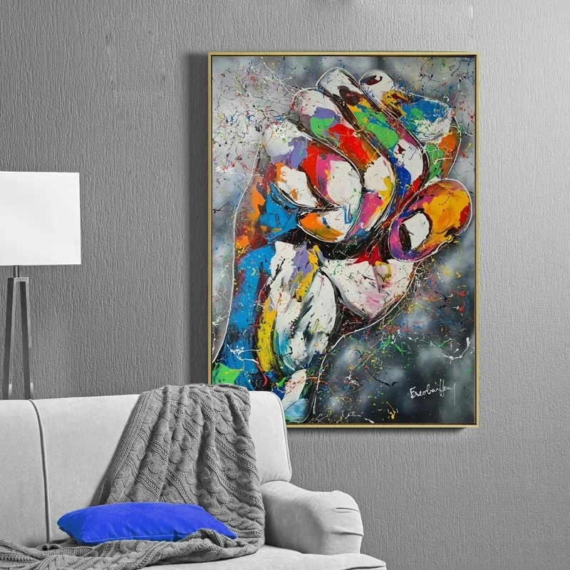 

Wall Art Home Decor Hd Print Graffiti Street Modular Pictures Hand Posters Abstract Canvas Painting For Bedroom Artwork No Frame