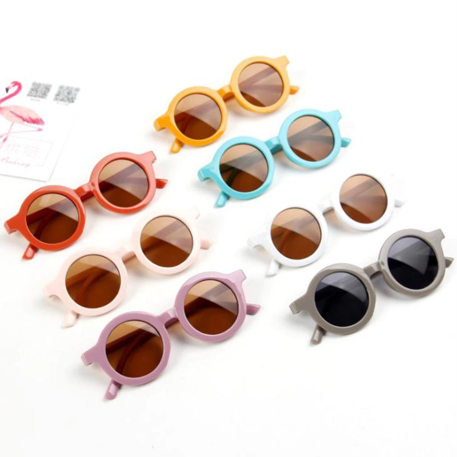 

Children's Sunglasses Fashion Simple Infant's Retro Leisure Ultraviolet-proof Round Convenience Glasses Eyeglass For Kids