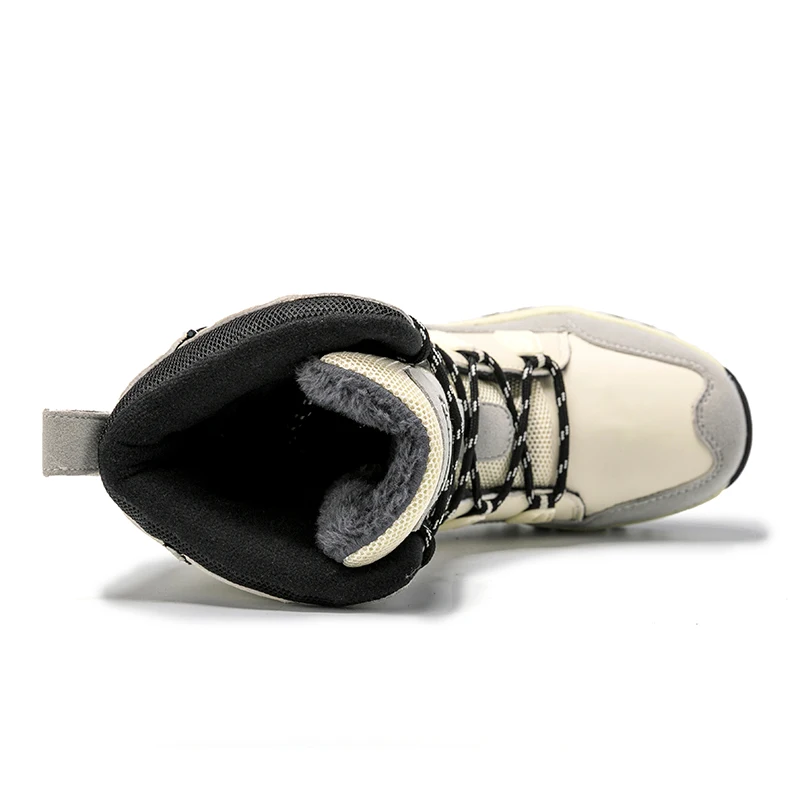 Женские ботинки для пешего туризма Зимние из плюша Водонепроницаемые ходьбы и