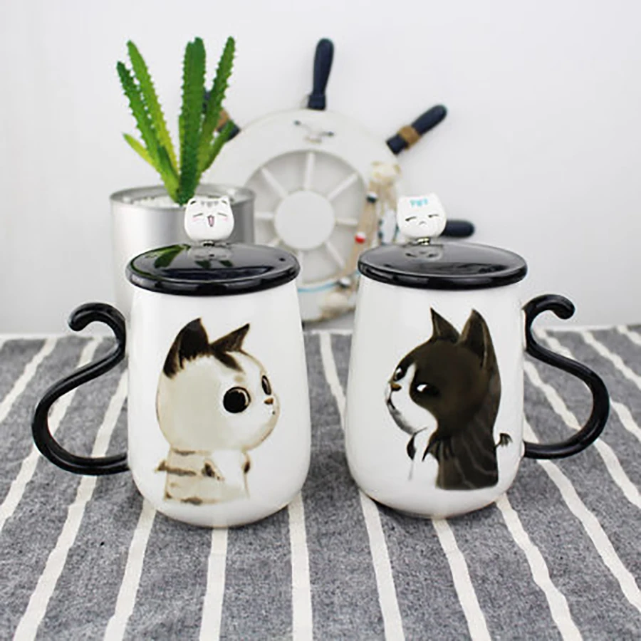 Креативный милый кот Керамика кружка Кофе чашки эспрессо Tazas де a Creativas посуда