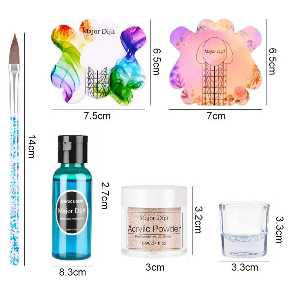 

1 Set Acrylic Powder and Liquid Set Professional Nail Art Crystal Powder Kit