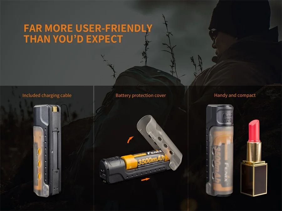 Fenix ARE-X11 набор для зарядки, комплект для зарядки, интеллектуальное зарядное устройство 5 В, USB выход, Интеллектуальная батарея ARB-L18-3500