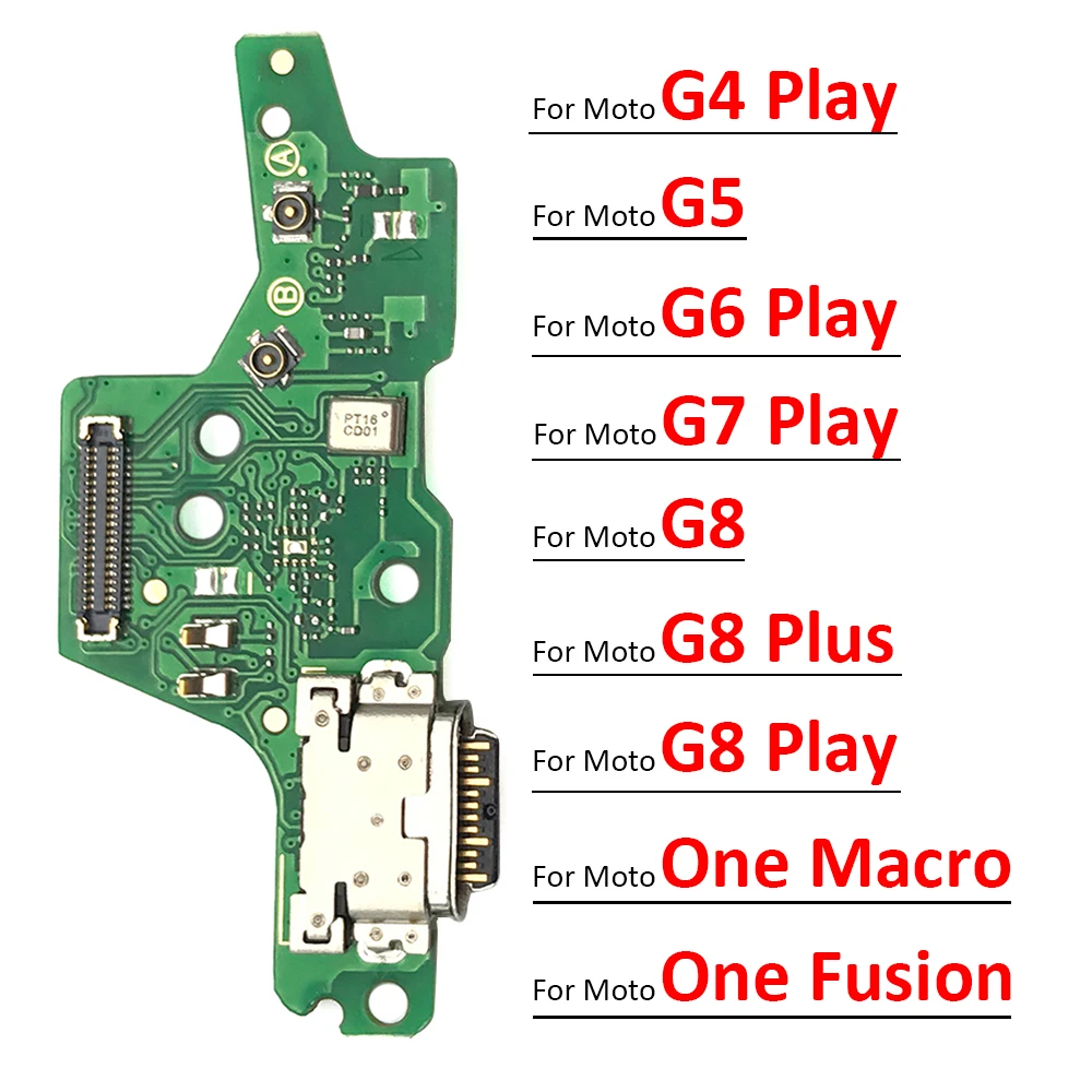 Puerto de carga USB, Conector de cargador, placa de Cable flexible para Moto G9 Power E5 G4 G5 G6 G7 G8 Plus Play Power One Macro, 10 piezas