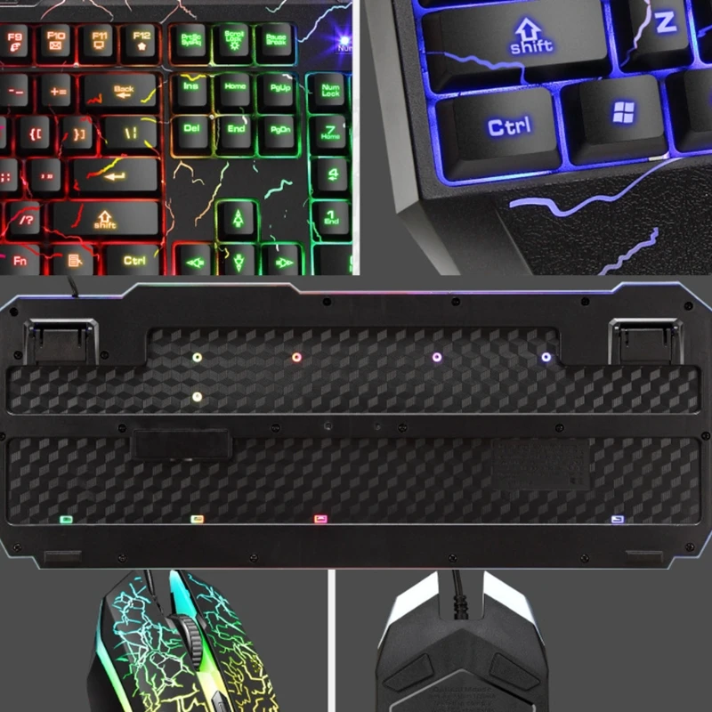 

Backlit Keyboard Mouse Set Adjustable DPI Mouse for Home Office Laptop Desktop 28GE