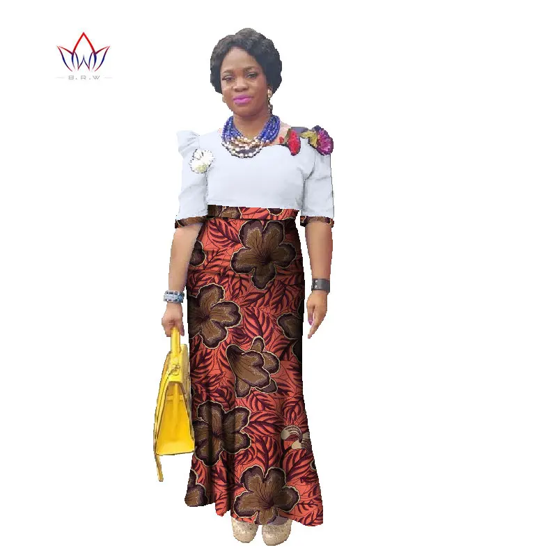 

african women bazin 2021 Summer Vintage Maxi Dress Dashiki african regular dresses for women in african clothing other 6xl WY752