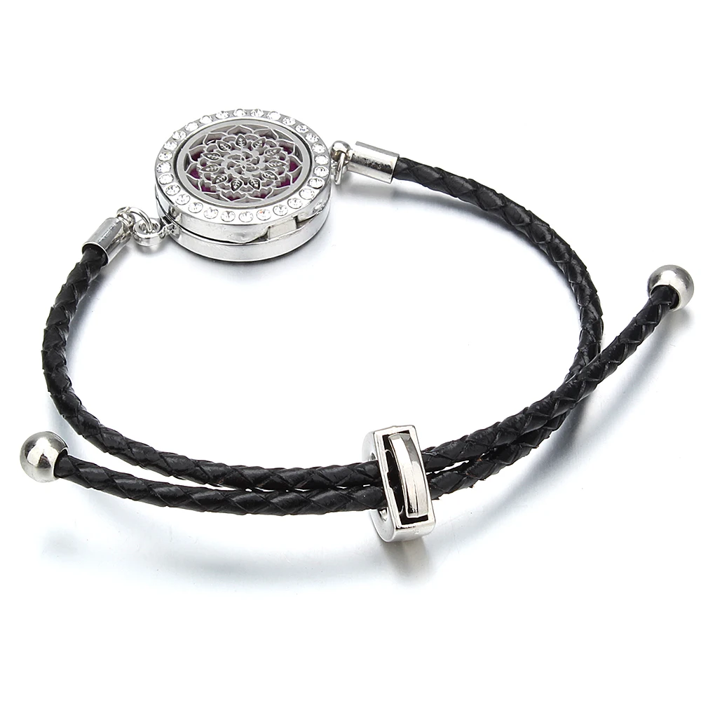 Новый браслет ароматерапии из нержавеющей стали с деревом жизни - локет-диффузор аромата с ароматическими маслами.