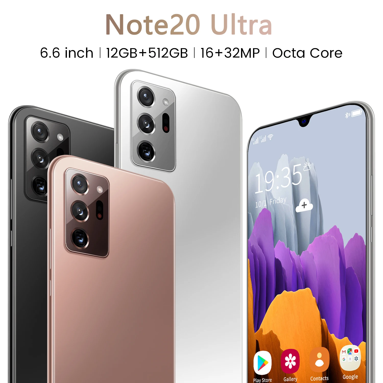 

2021 New Sell Well Fashion 5G Smartphone 12GB+512GB for Samsung Galaxy Note20 Ultra Cellphone Apple Huawei Xiaomi Mobile Phone