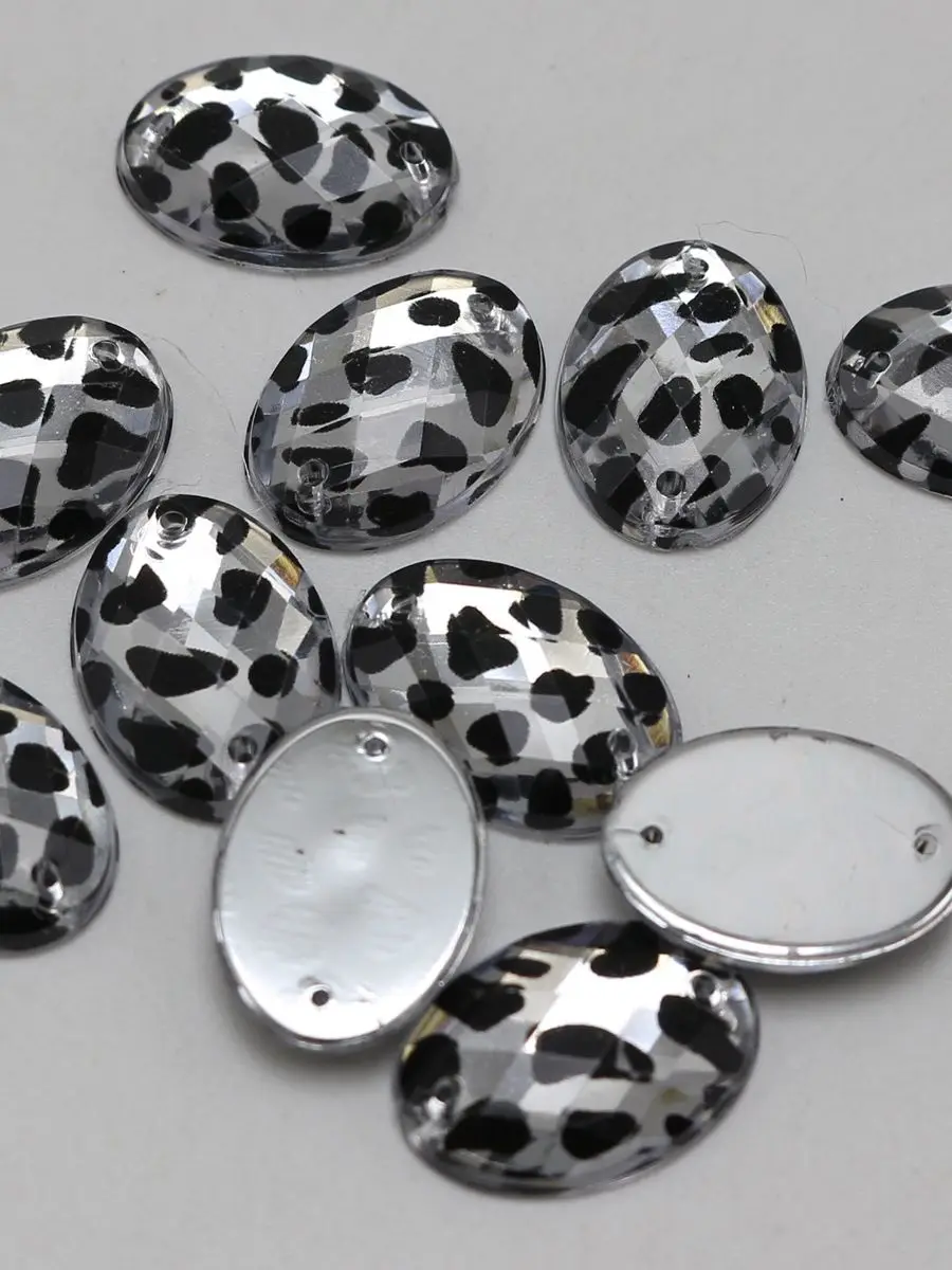 Różne kształty wzór w cętki akrylowe płaskie kryształki do szycia przyszyć koraliki