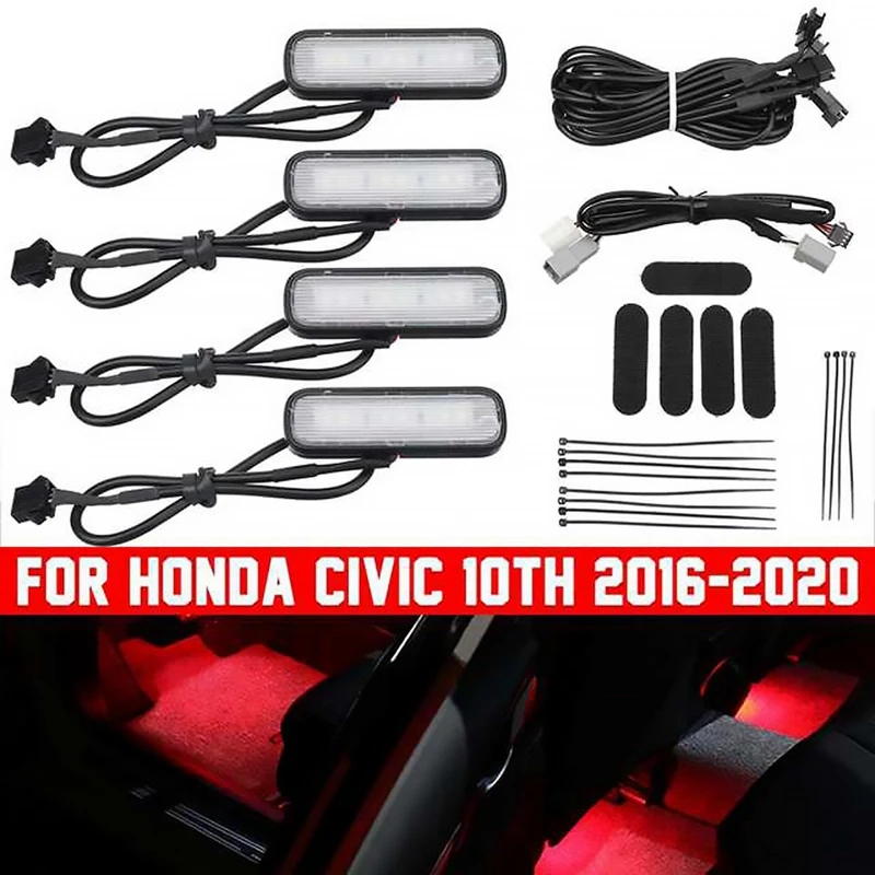 

LED Interior Atmosphere Lamp Foot Lamp Decoration Lamp Decoration Light for Honda Civic 10Th 2016-2020