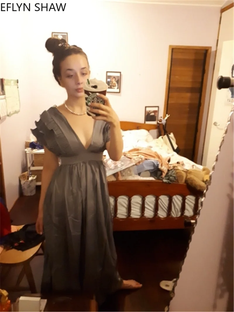 Элегантное вечернее платье женское официальное с рукавом-бабочкой