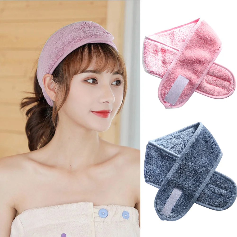 

Эластичные женские лента для волос для нанесения макияжа волос; Повязка для мытья лица повязка на голову однотонные аксессуары для волос Цв...