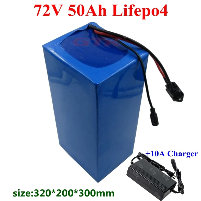 Мощность 72В 50ah lifepo4 литиевая аккумуляторная батарея bms 80A для 5000 Вт Электрический