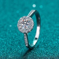 trendy 0 3 2ct d color round moissanite ring women jewelry platinum plated 925 sterling silver gra moissaite wedding ring gift