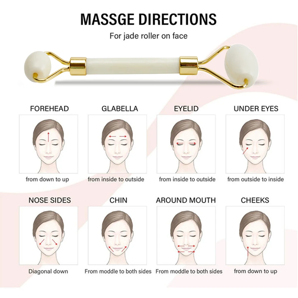 Искусственная кожа с белым нефритом для лица натуральный камень похудения