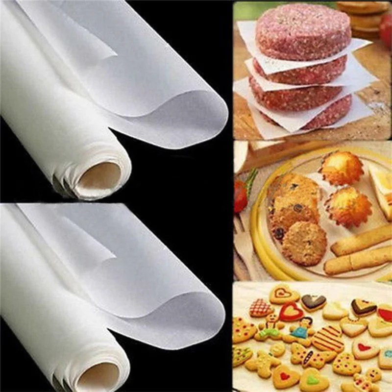 

5M/10M Baking Paper BBQ Parchment Double-sided Silicone Oil Paper Non-Sticke Oven Oil Paper Baking Sheets Pastry Tools #40