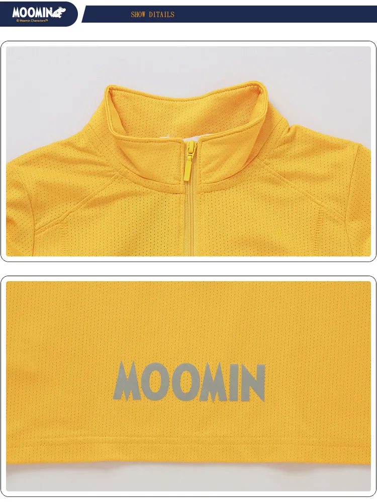 Moomin быстросохнущее нижнее белье Топ Синий Розовый воздухопроницаемость тонкий молния Быстросохнущий топ детская одежда