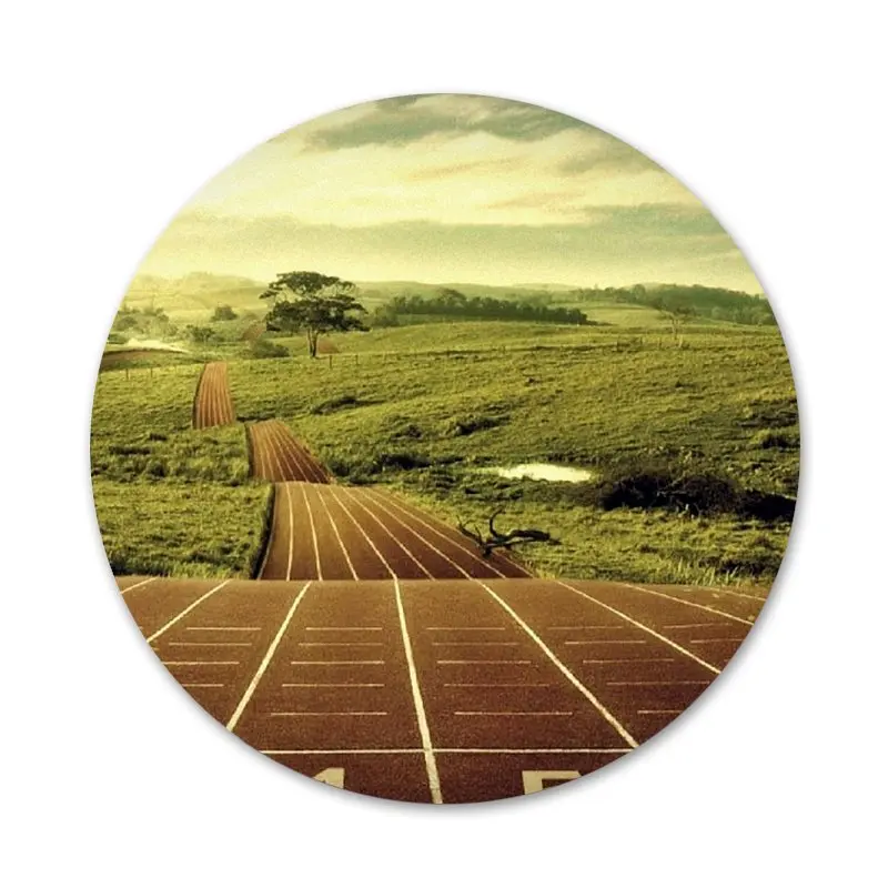 

Playground track Icons Pins Badge Decoration Brooches Metal Badges For Backpack Decoration 58mm