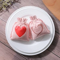 100 pink flannel jewelry drawstring bags gift packaging velvet storage pouches wedding party decoration organizer personalized