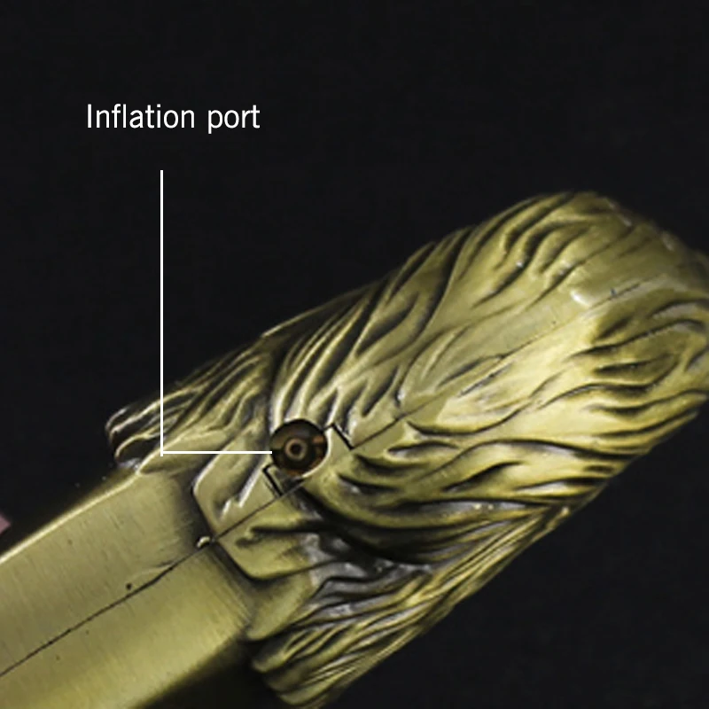 Струйная зажигалка ветрозащитная Зажигалка в форме головы орла с зеленым