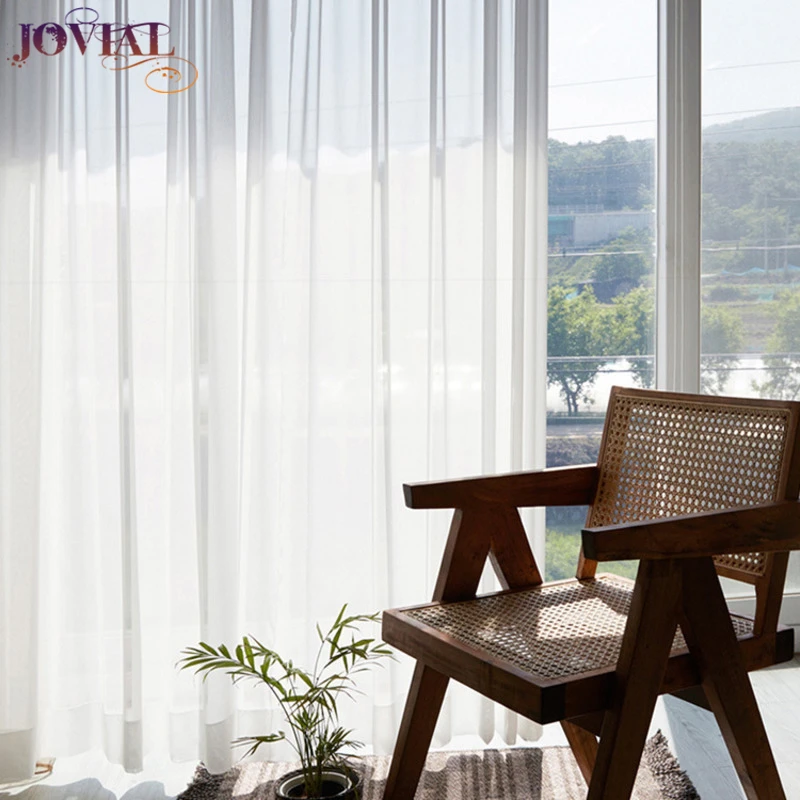 Тюль на окна тюль для гостиной спальни шифон полиэстер простой скандинавский