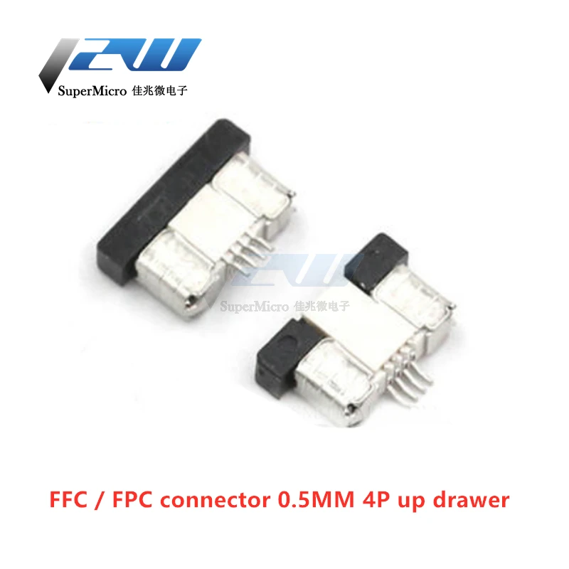 10 шт./лот соединитель FPC FFC 0 5 мм/1 мм кабель Плоский PCB SMT ZIF 4 6 7 8 12 16 18 20 26 28 30 32 36 40 50 54