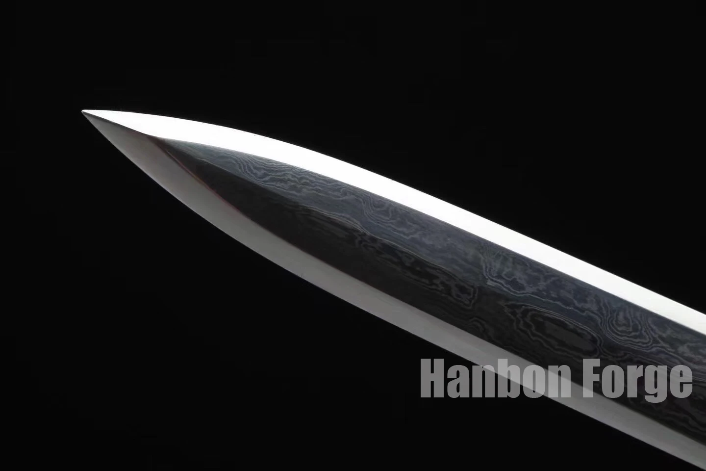 

Ruyi Jian Chinese Sword Damascus Pattern Steel Blade Rosewood Scabbard