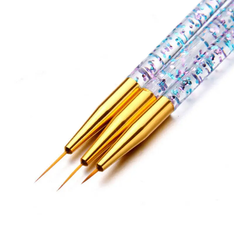 3 шт. 7/9/11/16 мм кисть для дизайна ногтей ручка рисования лайнер УФ гель сделай сам