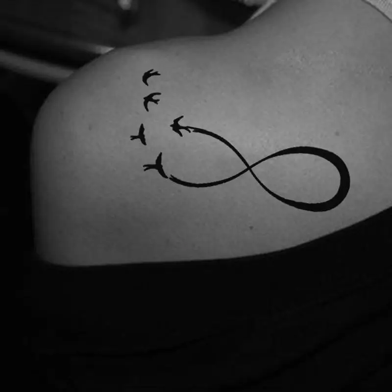 Черная временная татуировка A2T0 черная классическая Водонепроницаемая на тело