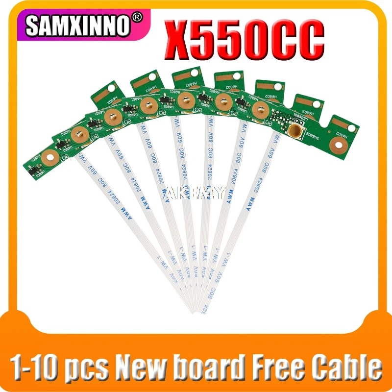 Кнопочная плата питания для ноутбука For Asus X550C A550C X550V Y581C X550CC X552C X550VC X550CL X550CA