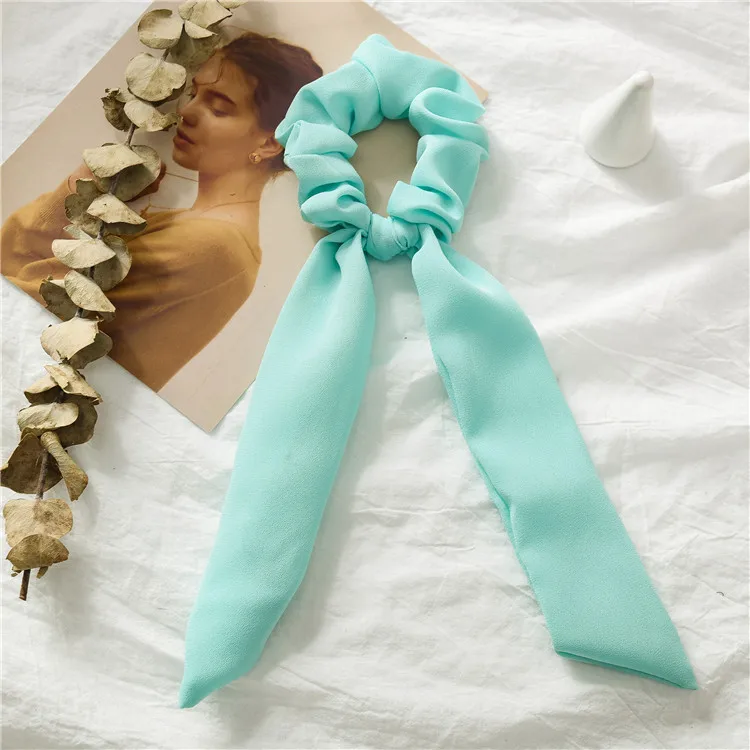 Новогодний подарок для девочек милый шарф волос женщин шифоновые Однотонные